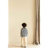 Jenest Moos Oversized LS T-Shirt Navy Blue Off-White Stripe