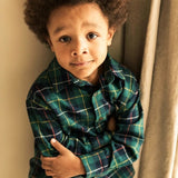 Jenest Scott Shirt Navy Blue Green Check