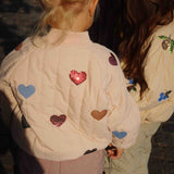 Konges Sløjd Juno Sequin Bomber Jacket Cameo Rose