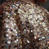 Konges Sløjd Lila Sequins Bow Dress Sparkling Gold Glitter