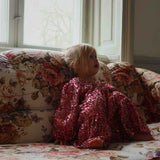 Konges Sløjd Lila Sequins Bow Dress Sparkling Sangria