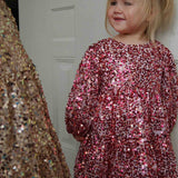 Konges Sløjd Lila Sequins Bow Dress Sparkling Sangria