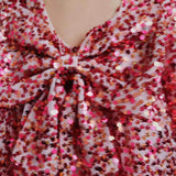 Konges Sløjd Lila Sequins Bow Dress Sparkling Sangria