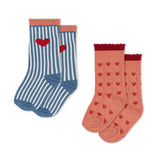 Konges Sløjd Socks Jaquard Heart Mix 2-Pack