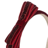 Konges Sløjd Velvet Bow Hairbrace Red