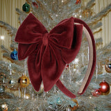 Konges Sløjd Velvet Bowtie Hairbrace Big Red Dahlia