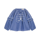 Louise Misha Blouse Irisa Blue Chambray