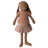 Maileg Bunny Size 3 Choc Brown Knittede Shirt and Skirt