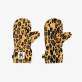 Mini Rodini Basic Leopard Fleece Mittens Beige
