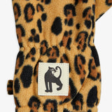 Mini Rodini Basic Leopard Fleece Mittens Beige