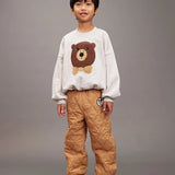 Mini Rodini Bear Chenille Sweatshirt Grey Melange