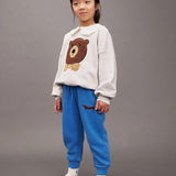 Mini Rodini Bear Chenille Sweatshirt Grey Melange