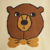 Mini Rodini Bear Intarsia Knit Sweater Off-White