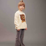 Mini Rodini Bear Intarsia Knit Sweater Off-White