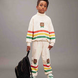 Mini Rodini Bear Stripe Sweatshirt Off-White