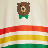 Mini Rodini Bear Stripe Sweatshirt Off-White