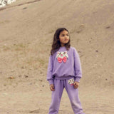 Mini Rodini Cat with Bowtie Chenille Sweatpants