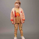 Mini Rodini Dino Application Red Sweatshirt Beige