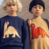 Mini Rodini Dino Application Red Sweatshirt Beige