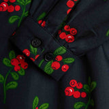 Mini Rodini Lingonberries AO Woven LS Dress