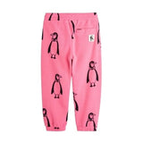 Mini Rodini Penguin Fleece Trousers Pink
