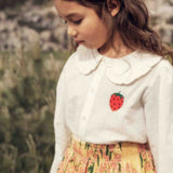 Mini Rodini Strawberry Emb Schiffli Blouse White