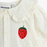 Mini Rodini Strawberry Emb Schiffli Blouse White