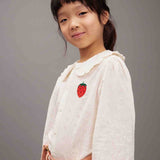 Mini Rodini Strawberry Emb Schiffli Blouse White