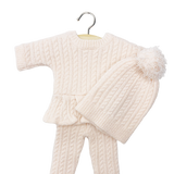 Minikane Ensemble Lina Tricot Rose Thé Pochon