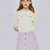 Mipounet Cuore Corduroy Skirt Mauve