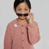 Mipounet Petra Heart Cardigan Mauve