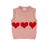 Mipounet Petra Heart Waistcoat Pink/Red