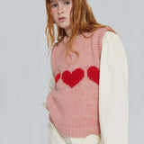 Mipounet Petra Heart Waistcoat Pink/Red