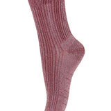 MP Denmark Celosia Glitter Socks Maroon