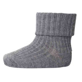 MP Denmark Wool Rib Baby Socks Grey Melange