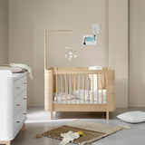 Oliver Furniture Wood Mini+ Cot Bed incl. Junior Kit White/Oak