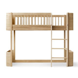Oliver Furniture Wood Mini + Low Loft  Bed Oak