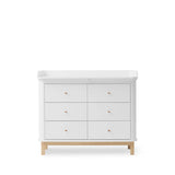 Oliver Furniture Wood Nursery Dresser 6 Drawers White/Oak