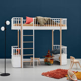 Oliver Furniture Wood Original Loft Bed, White/Oak