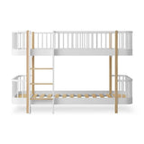 Oliver Furniture Wood Original Low Bunk Bed, White/Oak