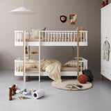 Oliver Furniture Wood Original Low Bunk Bed, White/Oak