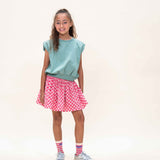 Petit Blush Mini Skirt Square AOP