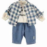 Piupiuchick Baby Trousers Washed Navy Denim