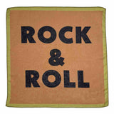Piupiuchick Chiffon Bandana Brown w/ "Rock & Roll" Print