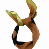 Piupiuchick Chiffon Bandana Brown w/ "Rock & Roll" Print