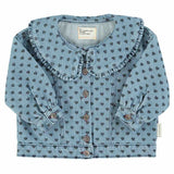 Piupiuchick Jacket Washed Blue Denim w/ Black Hearts