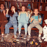 Piupiuchick Jacket Washed Blue Denim w/ Black Hearts