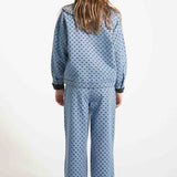 Piupiuchick Jacket Washed Blue Denim w/ Black Hearts