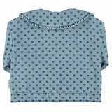 Piupiuchick Jacket Washed Blue Denim w/ Black Hearts