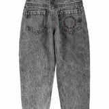 Piupiuchick Mom Fit Trousers Washed Black Denim